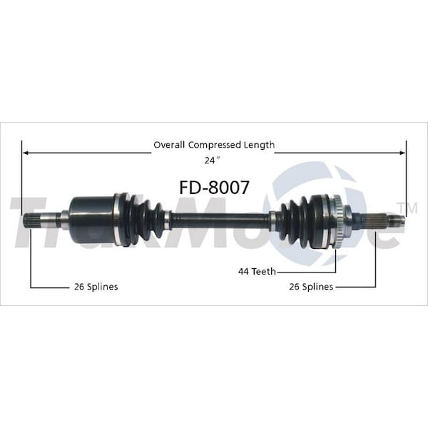 Surtrack Axle Cv Axle Shaft, Fd-8007 FD-8007 - main